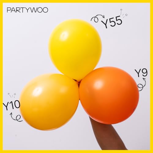 Image of PartyWoo Mustard Yellow Balloons 100pcs 5 Inch Yellow Fall Balloons for Birthday Graduation Gender Reveal Engagement Baby Shower Bee Summer Sunflower Little Cutie Lemon Party Decorations Yellow-Y10