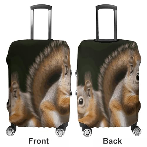 Squirrel Animal Printed Luggage Cover Protector, Fits 18-32 Inch Luggage3