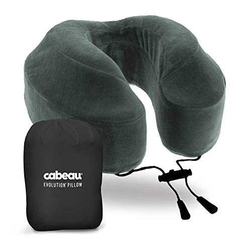 Cabeau Evolution Memory Foam Travel Pillow - The Best Neck Pillow with 360 Head & Neck Support - Shadow