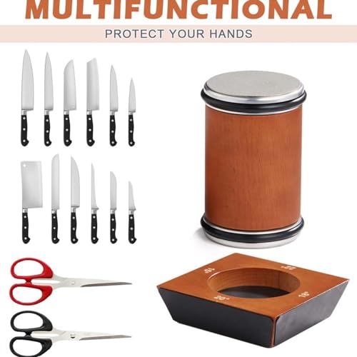 JRINK Kit de amolador de facas com ângulo magnético de 15°/17°/20°/22°, pedra de amolar para borda r