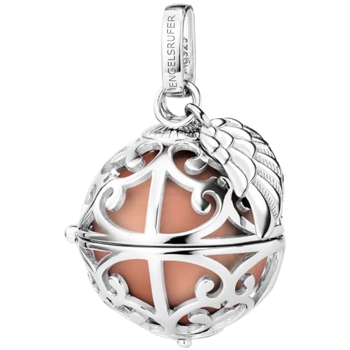 Pendentif femme aile en argent Engelsrufer avec grelot rose, cadeau d'anniversaire idéal
