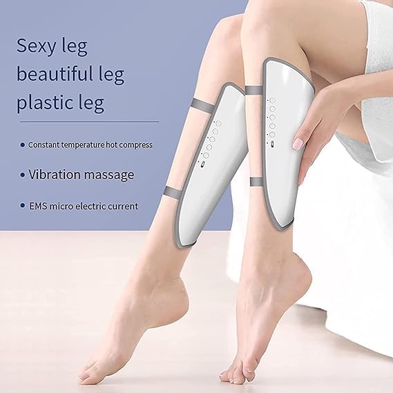 ATOOZED Air Compression Leg Massager Boot Sleeve Wraps Machine Foot and Calf Massage with Handheld Controller Foot Massager Leg Wraps Thigh and Calf Massager with Knee Heating //Pack Of 1//