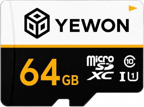 Image of YEWON 64GB MicroSDXC Memory Card | Class 10 A1 Speed | Up to 100MB /s Read Speed | Full HD Video Recording Support | Waterproof, Shockproof | for Smartphone, Camera, Tablet & Gaming Console