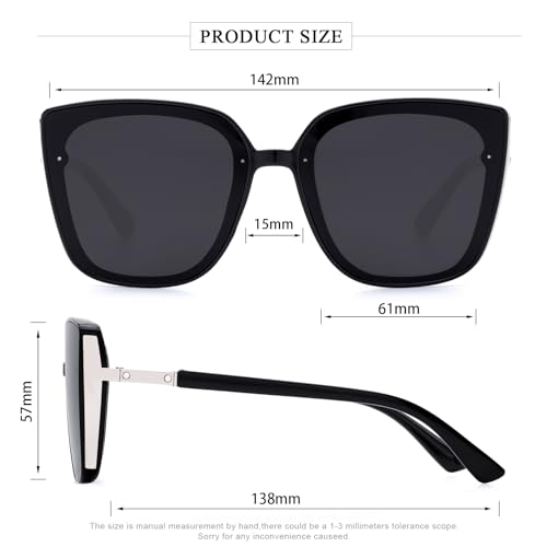 COLOSSEIN Beach Sunglasses for Women and Men Trendy Oversized Sunglasses Classic Square Sunglasses2