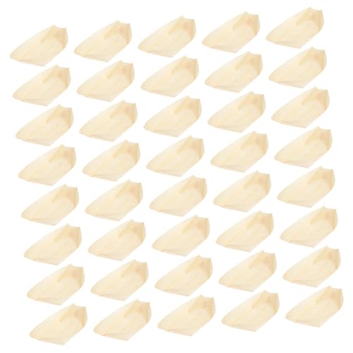 Platos descartables de madera estilo sushi 11.5 cm x100 miniatura 1