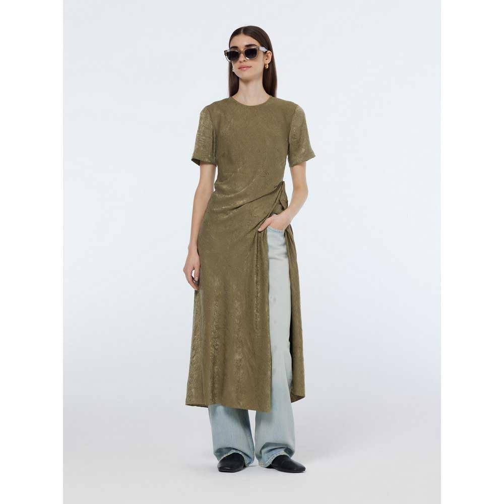 Scotch & Soda Damen Crushed Satin Wrap Dress Casual Dress