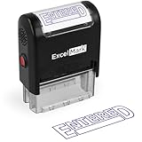 Entered - ExcelMark Self-Inking Rubber Stamp - A1539 Blue Ink