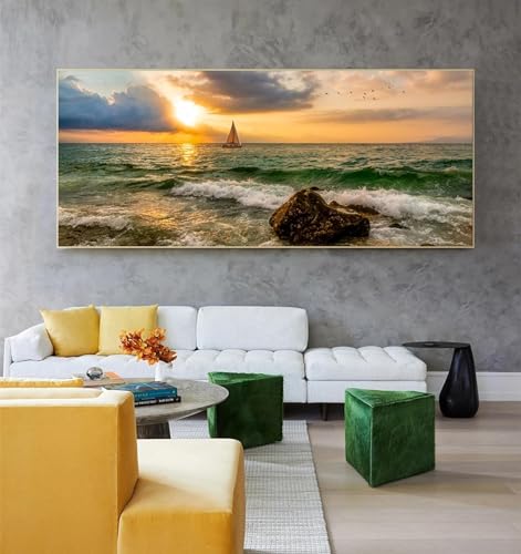 Décoration murale photo paysage forêt nordique et grand tableau plage