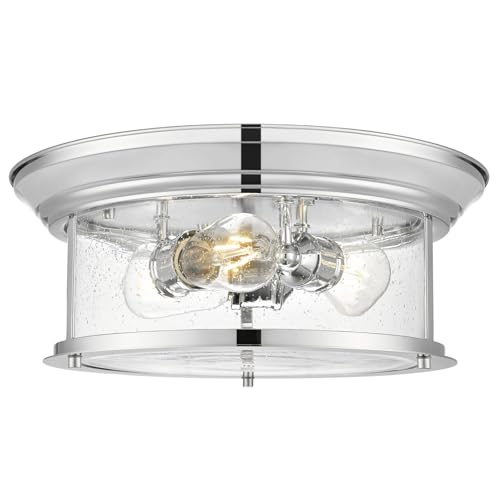 Licht-Erlebnisse LE128254 Chrom Glas Deckenleuchte