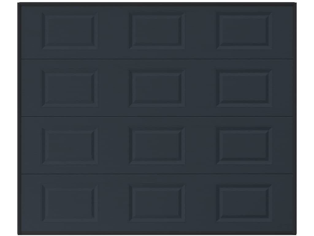 Vente-unique - Porte de garage sectionnelle à cassette anthracite motorisée L254 x H218 cm - CAOPAS