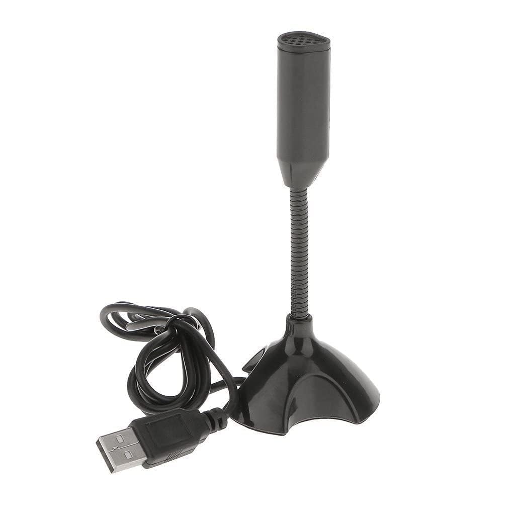 Noise Cancelling USB Mini Mic Desktop Stereo Recording Microphone with USB Connector Stand for PC Laptop Notebook Skype Desktop Mac Speech Microphone
