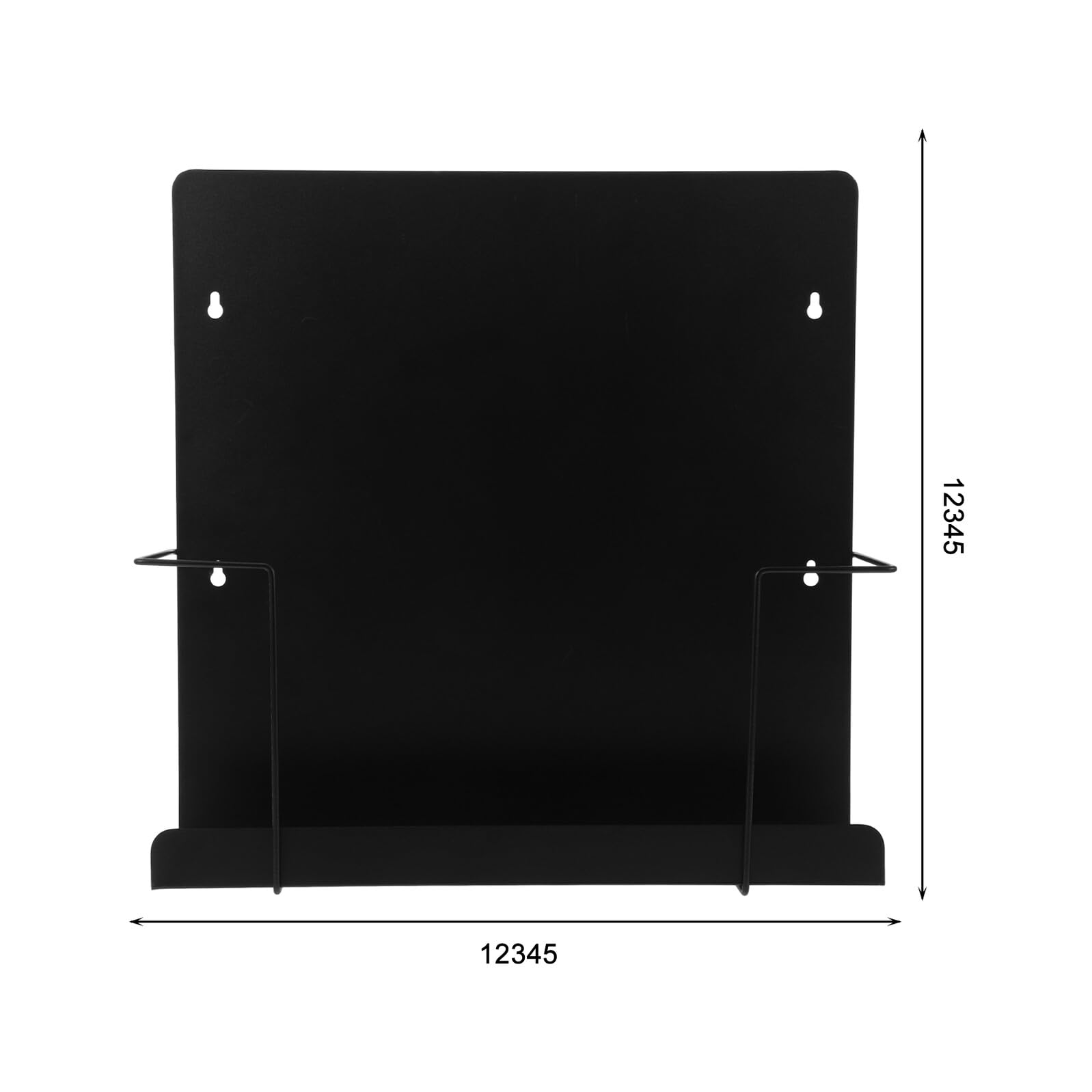 DOITOOL Scaffale da Parete in Metallo Nero per Vinili, Minimalista ed Elegante, Salvaspazio e Organizzazione Estetica per Casa Contemporanea