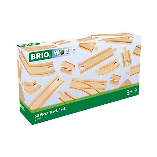 BRIO World 33887 Großes Lagerhaus-Set mit Aufzug – Zubehör Holzeisenbahn & Großes Schienensortiment 50 Teile – Schienen… – Bild 8