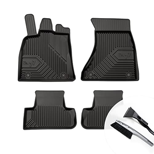 Gummimatten Auto Fußmatten mit Rand Gummi Automatten 4-teilig Set - passend für Audi Q5 I SQ5...