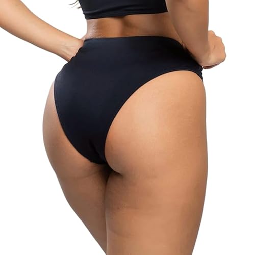 Calcinha Biquíni Avulsa Tanga Hot Pant Plus Size Roupa Praia (G, Preto)