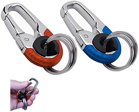 YunYe Creative Stainless Steel Keychain, 2023 Car Interior Stainless Steel Keychain, Men Car Key Chain, Mens Car Key Chain (2Pcs)