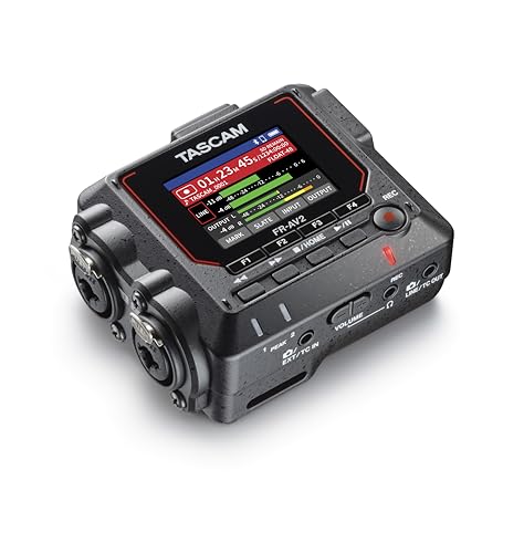 TASCAM FR-AV2 – Enregistreur de terrain compact 32 bits à virgule flottante et générateur de code temporel avec mixeur