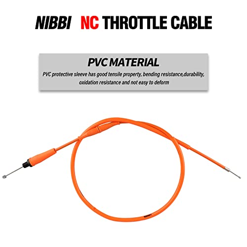 Image of NIBBI Throttle Cable 40.3 inch, Universal Replacement Motorcycle 102.5cm Adjustable Throttle Cable, For Dirt Bike Pit Bike YAMAHA Kawasaki Honda Apollo Motocross