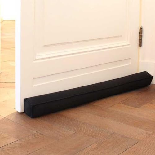 Rori Boudin de Porte Magnétique 100 cm – Protection Contre Les Courants d’Air et Le Bruit – Joint de Sol Noir – Carré – Différentes Tailles et Couleurs