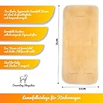 Decorating Sheepskins - Lammfell-Auflage für Kinderwagen, Kinderautositz, Buggy, Babyschale oder Babywannen, L75 x B33 cm, Florhöhe 3 cm, mit Schlitzen für Sicherheitsgurte (Gold - Gelb)