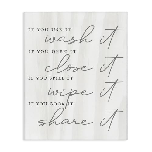 Stupell Industries 'Witty Rustic Kitchen Rules Share It Quote'| Canvas Art