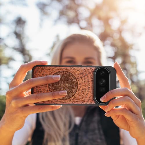 Étui pour Pixel 11 Pro antichoc protégeant votre écran grâce au bois magnétique rose