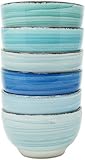 Lieferumfang: 6er-Set Müslischale ( Maritime Blautöne: 1x Pastellblau, 1x Mint, 1x Türkis-blau, 1x Meeres-blau, 1x Dunkel-blau, 1x Hell-blau) komplett gefärbtMaße 14,5 x 14,5 x 9cm 500g.
