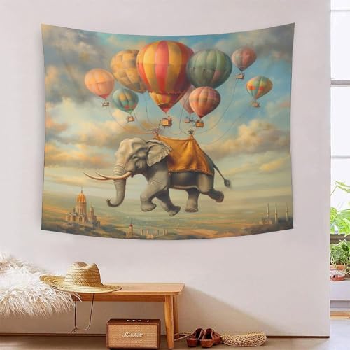 Tapisserie murale éléphants 3D art mural grand tissu chambre ado