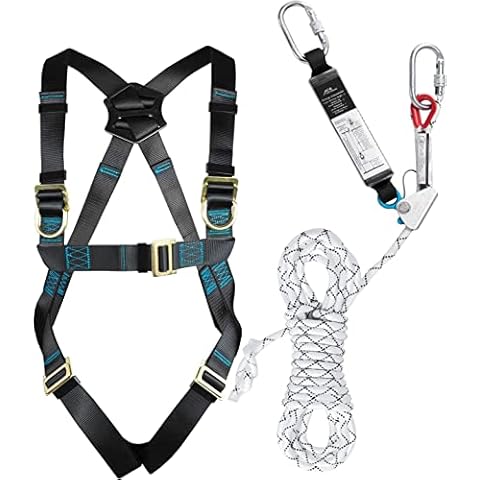 ACE Fallschutz-Auffanggurt - 1-Punkt-Auffanggeschirr zur Absturzsicherung - mit Auffanggerät - EN 353/361 - bis 100 kg Cover