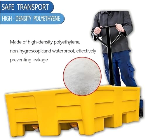 Leakproof Modular Spill Containment Pallet - Stackable Polyethylene Paint Bucket Tray, 17L, Perfect for Safe Shipping & Waste Management, 50x36x10cm