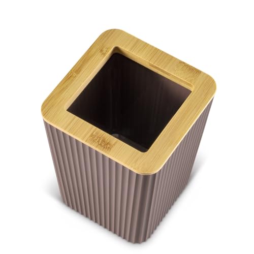 Image of Freelance Portofino ABS Dustbin for Home, Chocolate - Open Tabetop /Counter Top Table Bin - For Kitchen /Bathroom /Bedroom /Office /Washroom /Toilet - Small Size Garbage /Waste /Dust Bins /Dust Bin /Trash Can