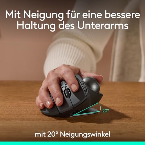Logitech MX Ergo S Advanced kabellose Trackball-Maus (Graphit) – Ansicht 3