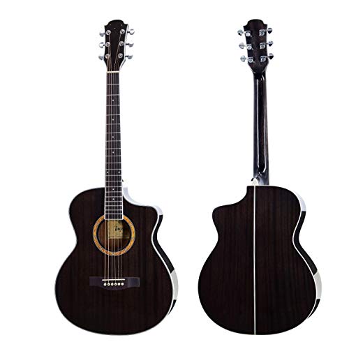 KEPOHK 40 pouces guitare acoustique 6 cordes acajou de qualité supérieure noir bleu en bois haute brillance instrument à… - Les Beatles, Paul McCartney, John Lennon, RIngo Starr, George Harrison KEPOHK 40 pouces guitare acoustique 6 cordes acajou de qualité supérieure noir bleu en bois haute brillance instrument à…