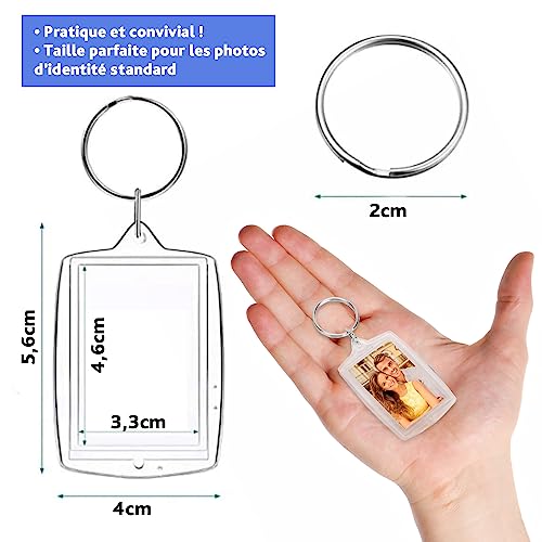 AVIDA · ZEN Porte Clé Photo – 10 PCS Portes Clé Photo Transparent – vue 6