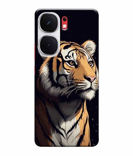 Image of Tiger Faces Animal Printed Hard Back Case Cover & Compatible for Vivo IQOO Neo 9 Pro 5G | I2304 (Multicolor) - D1807