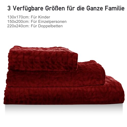 Winthome Kuscheldecke Flauschig Weich, Decke Warm, ohne Hitzestau, Oeko-TEX – Ansicht 4