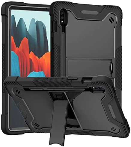 Vakarey Tablet Case Compatible with Samsung Galaxy Tab S7/S8 11 Inch - For Galaxy Tab S8 Kids Case Shockproof,Black