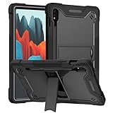 Protección duradera de 3 capas: piel de silicona suave + carcasa interior de PC duro + marco frontal de plástico duro (sin protector de pantalla) La protección fuerte para su tableta. La silicona exterior es bastante gruesa y suave, puede absorber el impacto de caídas o golpes accidentales.