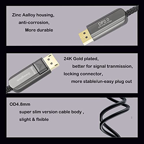 Câble DP 2.0 optique 10m parfait pour installer un simulateur de jeu - 4