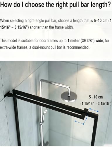Barra de soporte para partición de ducha minimalista ideal para baños modernos open concept 6