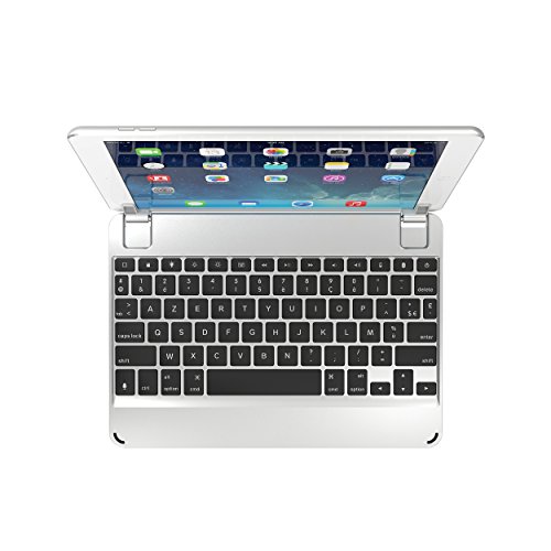 Clavier Bluetooth Brydge 9.7 AZERTY pour iPad 6e génération (2018), iPad 5e génération (2017), iPad 9,7 pouces, iPad Air 1 et Air 2 (argent)