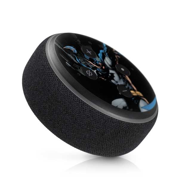 Skinit Decal Audio Skin Compatible with Amazon Echo Dot 3 - Officially Licensed DC Comics Batman Throwing Batarang Jim Lee Art Design