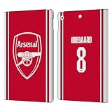 Head Case Designs Officially Licensed Arsenal FC Martin Ødegaard 2026/27 Players Home Kit 1st Group Leather Wallet Case Compatible with Apple iPad 10.2 2019/2020/2021