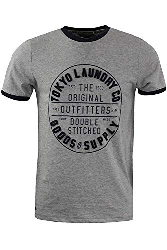 Tokyo Laundry Uomo T-Shirt a Girocollo da Design