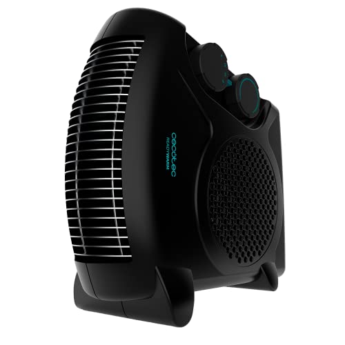 Cecotec Calefactor Eléctrico de Baño Bajo Consumo Ready Warm 9700 Force Dual. 2000 W, Termoventilador Horizontal y Vertical, Termostato Regulable, Protección sobrecalentamiento, 15 m2