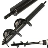 Punta per Trivella Trapano Avvitatore Spirale da Giardino | Diametro Ø8 cm | Profondità 35 cm | Spessore Lama 2,5 mm