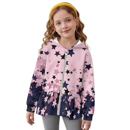 Sweat à capuche filles 5-16 ans manches longues veste zippée