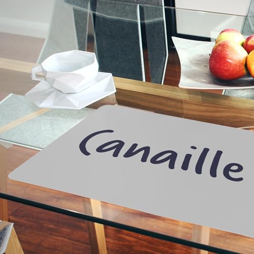 Lot de sets de table souples en liège grand format gris - 6