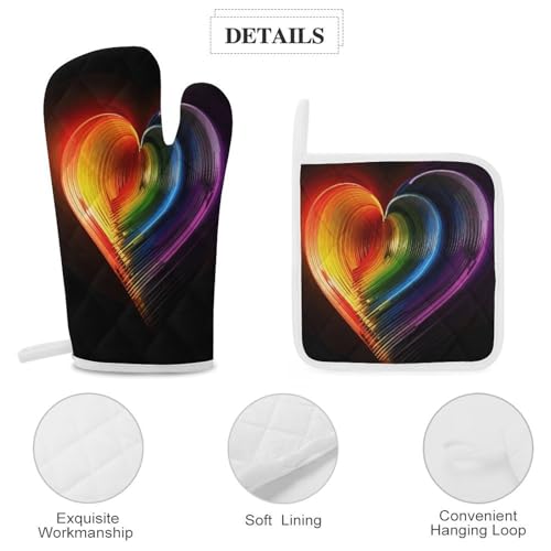 Eviter les brûlures avec les maniques arc-en-ciel isolantes lot de 4
