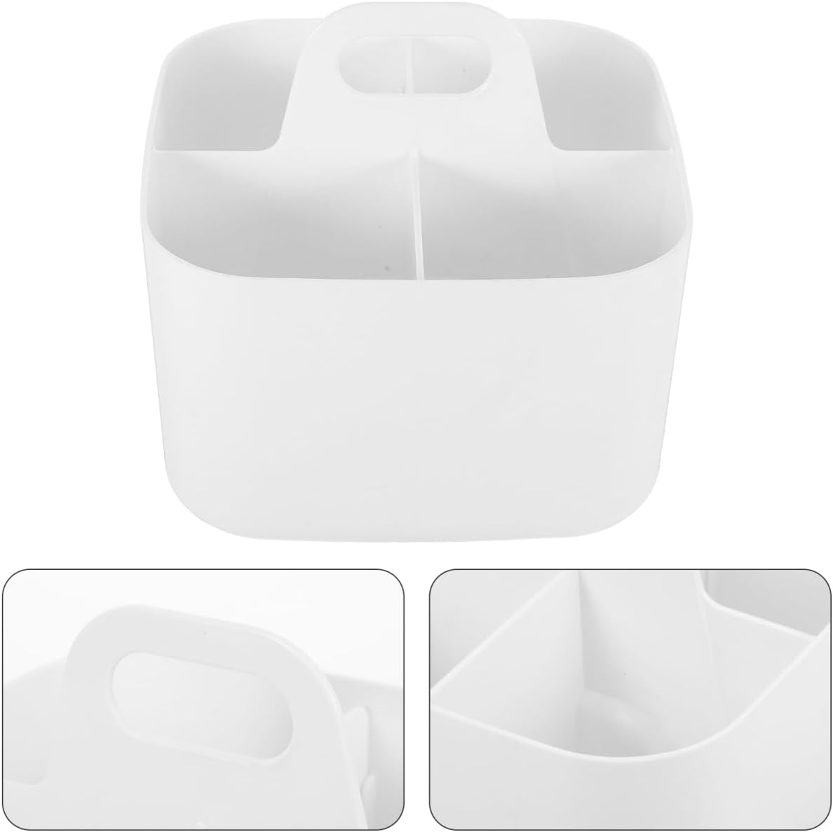 4-Unit Storage Basket with Handle Portable Organizer Box for Pens Tools Makeup Desktop Stationery Storage 6.49X6.49X6.29In